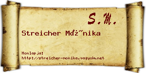 Streicher Mónika névjegykártya